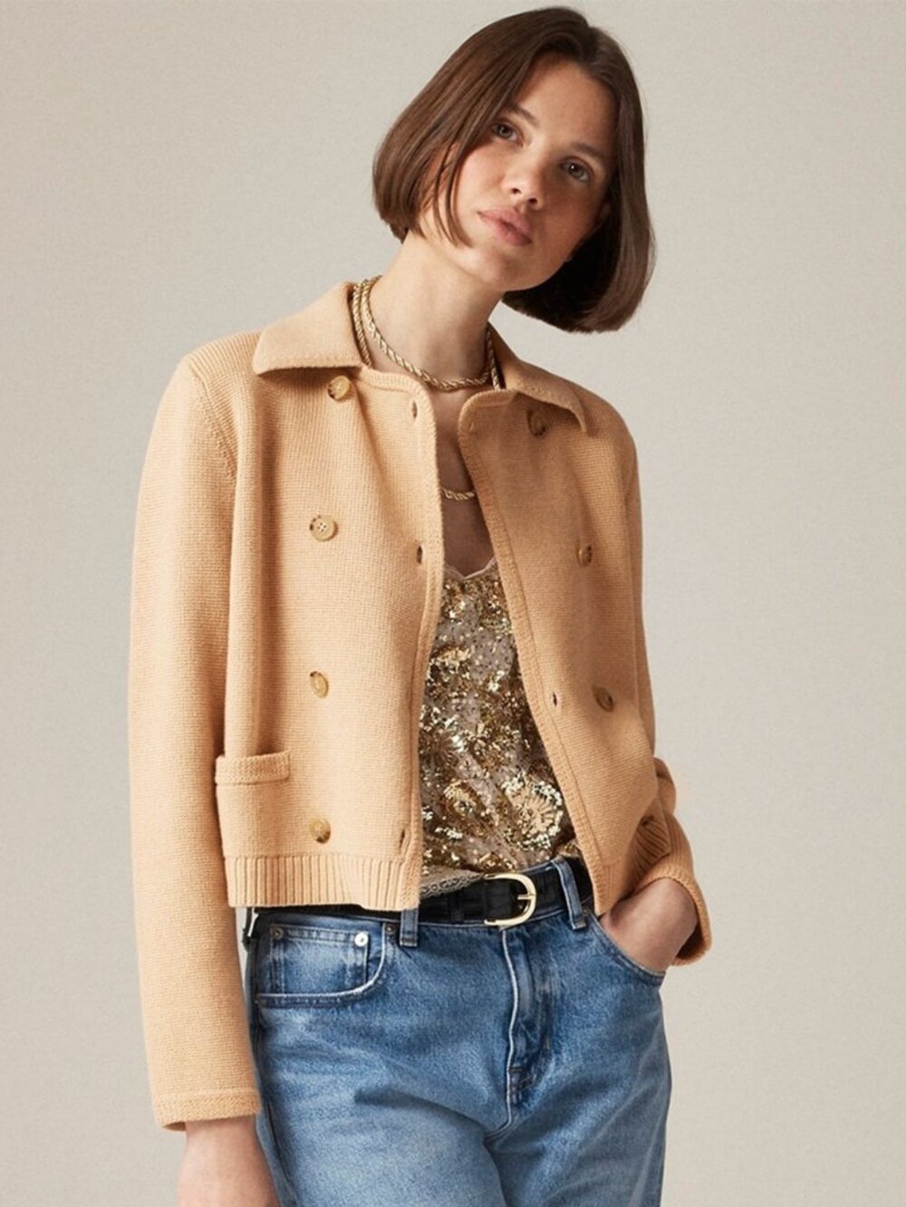 EUC J.Crew Marielle Cropped Cardigan!